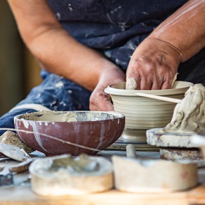 Vorführung antikes Handwerk: Keramik